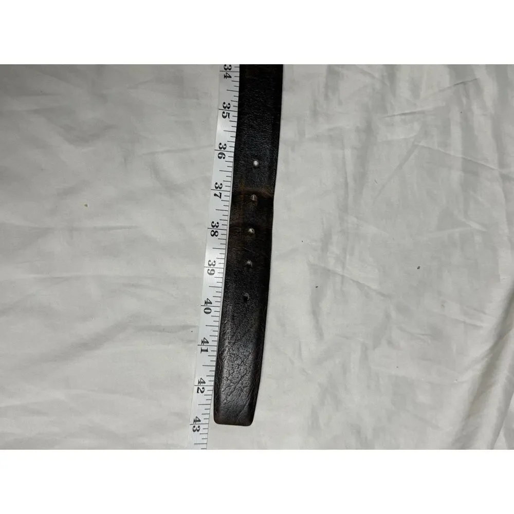 Steerhide Leather Belt Mens Size 38 Brown Heavy Duty Full Grain Western Dress